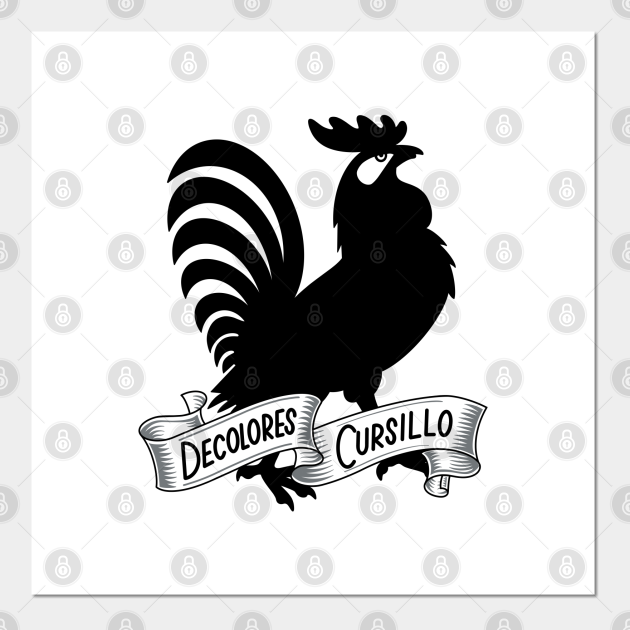 DeColores Cursillo Rooster with Banner Decolores Cursillo Posters